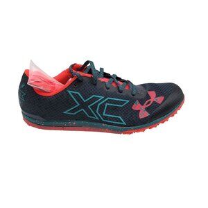 Under Armour Brigade XC Low Mens 8 Teal Coral Track Spikes 3022001-401